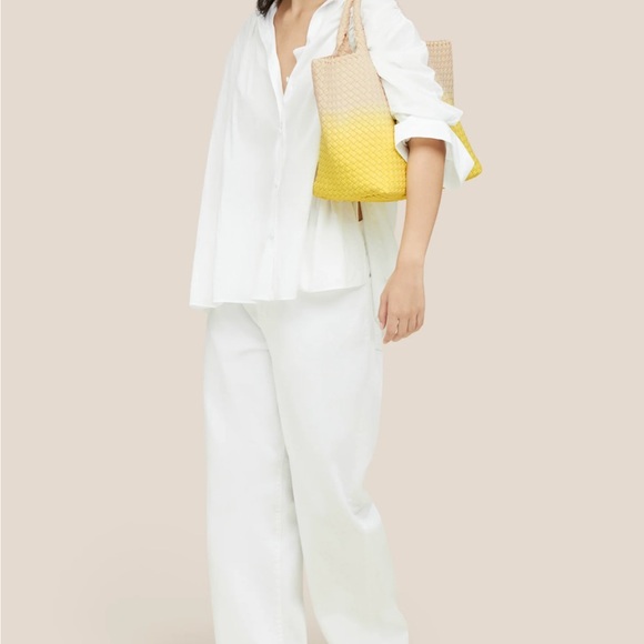 Naghedi St. Barths Medium Handwoven Dip Dyed Tote Bag with pouch. NWT - Picture 14 of 14